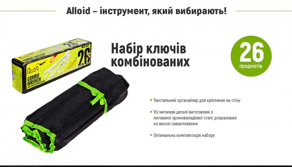 Набор ключей рожково-накидных Alloid НК-2005-26М36