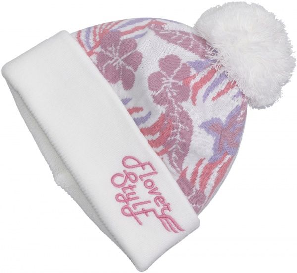 Шапка ESLI р.52–54 білий із рожевим 18С-137СП 