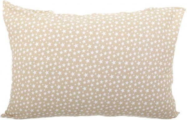 Набор наволочек Звезды 70x50 см бежевый с принтом Homeline 