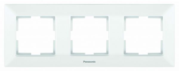Рамка тримісна Panasonic Arkedia Slim горизонтальна білий 480500131