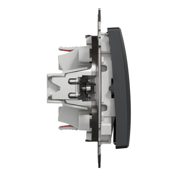 Переключатель проходной двухклавишный Schneider Electric Sedna Design без подсветки 10 А 250В черный SDD114108