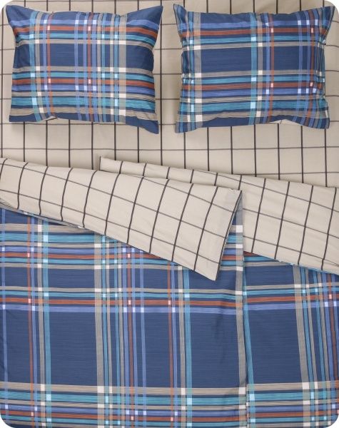 Комплект постільної білизни Color stripes сімейний різнобарвний/у смужку La Nuit 