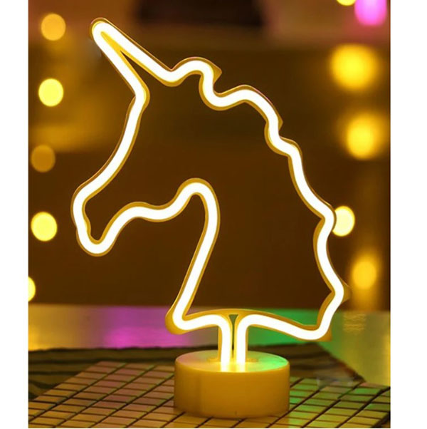 Настільна лампа Luna Neo Єдиноріг 1x1,7 Вт без цоколя білий