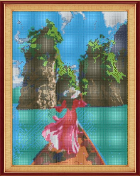 Картина стразами Чарівний Таїланд 40x50 см на підрамнику 954120 Santi 