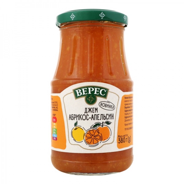 Джем Верес абрикос-апельсин 380 г