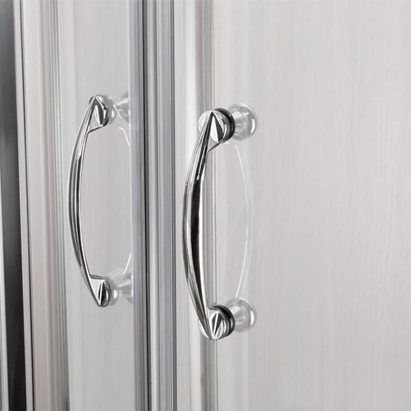 Душова кабіна Korra К-225 900x900x2025 профіль хром, скло графіт