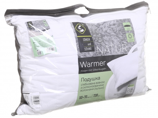 Подушка Warmer Songer und Sohne 50x70 см білий