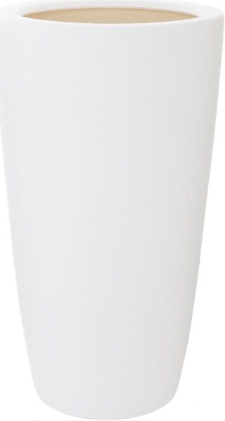 Кашпо керамічне Оріана-Запоріжкераміка Циліндр шовк білий круглий 17л білий 