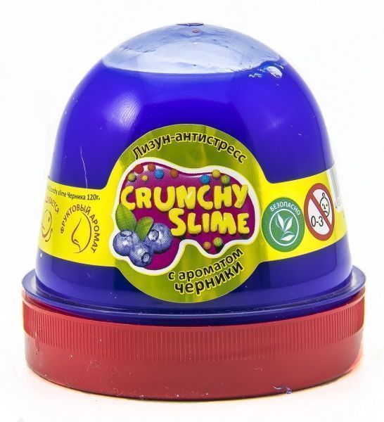Слайм OKTO хрусткий Crunchy slime Чорниця 120 г 80082