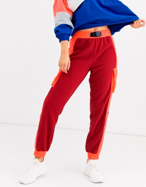 Брюки Tommy Hilfiger BLOCKED POLAR MIX PANT S10S100326607 р. XS красный