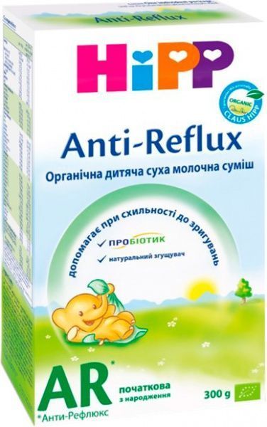 Суха молочна суміш Hipp органічна Антирефлюкс 300г 9062300126355