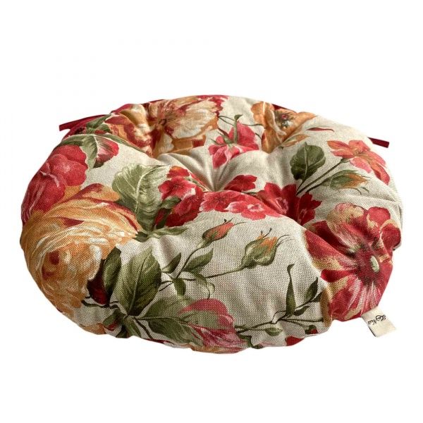 Подушка на стул РОУЗ Цветы большие d40 La Nuit
