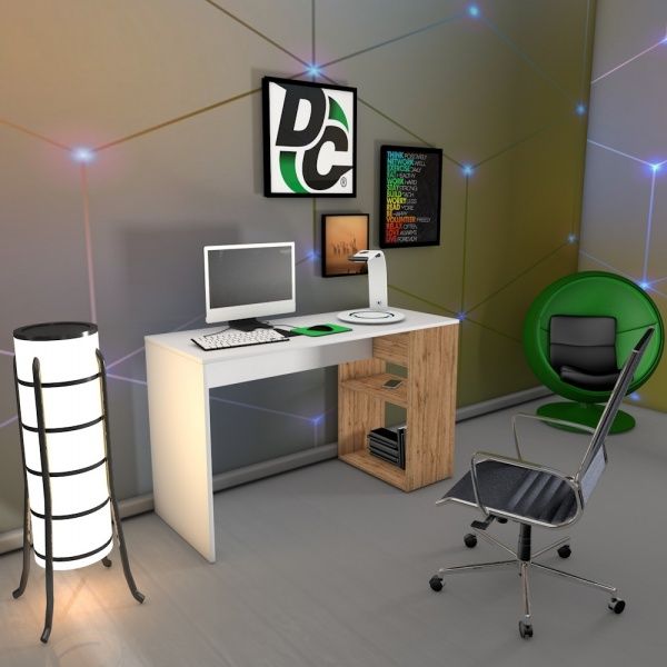 Стол письменный DC Катран дуб тахо/нимфея альба 