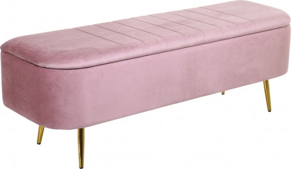 Сундук-пуф Christian пудровый 120х38х42 см 