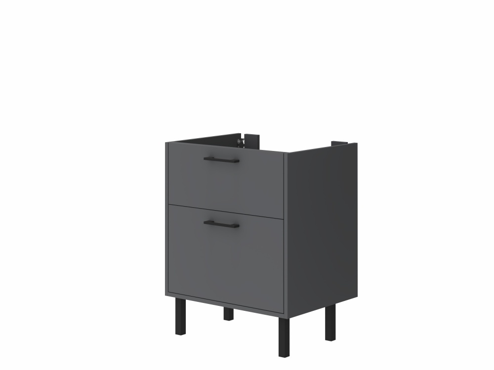 Тумба ЮВЕНТА Afina 60 см антрацит під стільницю або умивальник Piedra 60