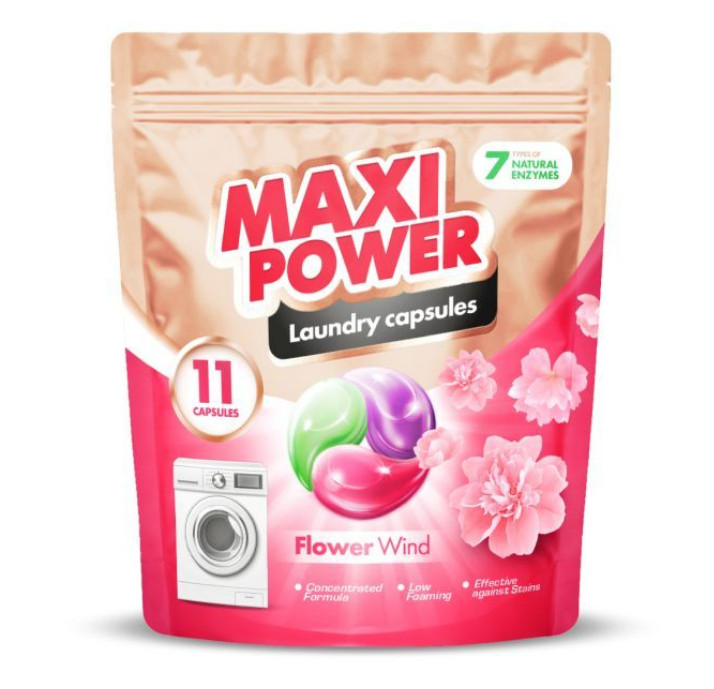 Капсули для машинного прання Maxi Power Flowers wild 11 шт.