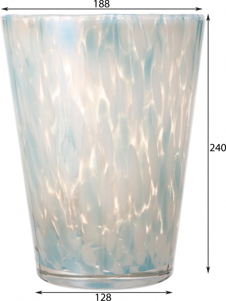 Ваза стеклянная Wrzesniak Glassworks Confetti 24 см голубая 27-1061D