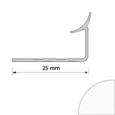 Уголок ПВХ 8x2500 мм внутренний белый