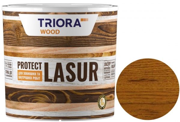 Лазур Triora акрилова для деревини тік шовковистий глянець 0,75 л