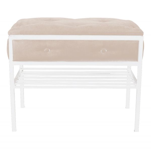 Банкетка Метал Арт Рино молочный 