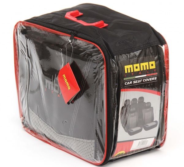 Комплект чехлов на сиденья Fodera Univ Premium MOMO SC032BG черный с серым