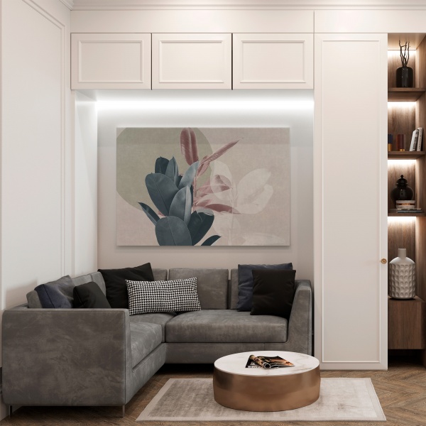 Картина на холсте Пастельные листья 110x80 см WS Holst 14082213 