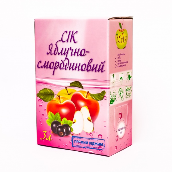 Сік Нова Мрія яблучно-смородиновий 3 л 
