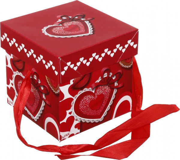 Коробка складана Квіти/серця 10,8x10,8x10,8 см (EBXSS9850)