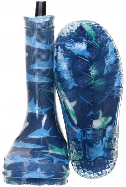 Сапоги резиновые для мальчиков Акула KP2118 размер 35 синий 