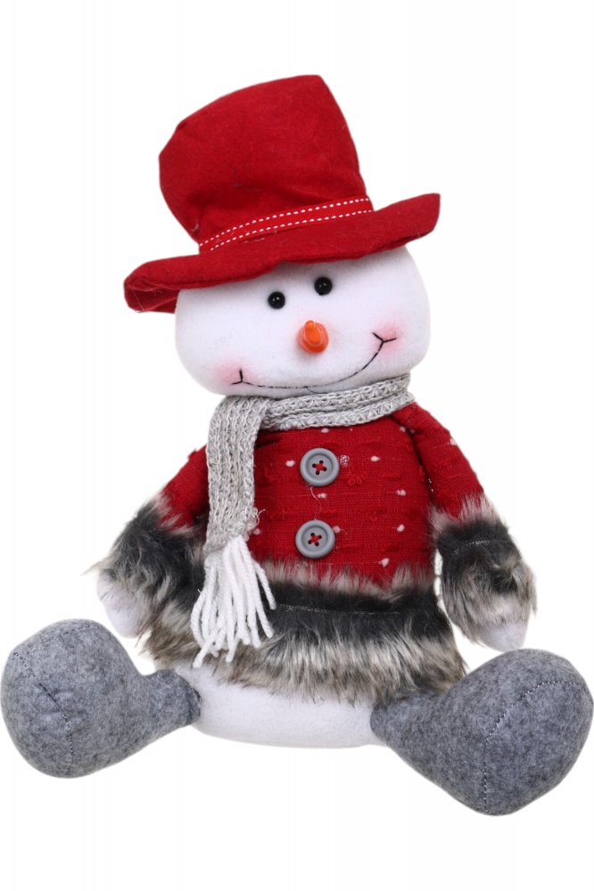 Декорация новогодняя Санта/Снеговик который сидит в ассортименте AH241599AB 46 см