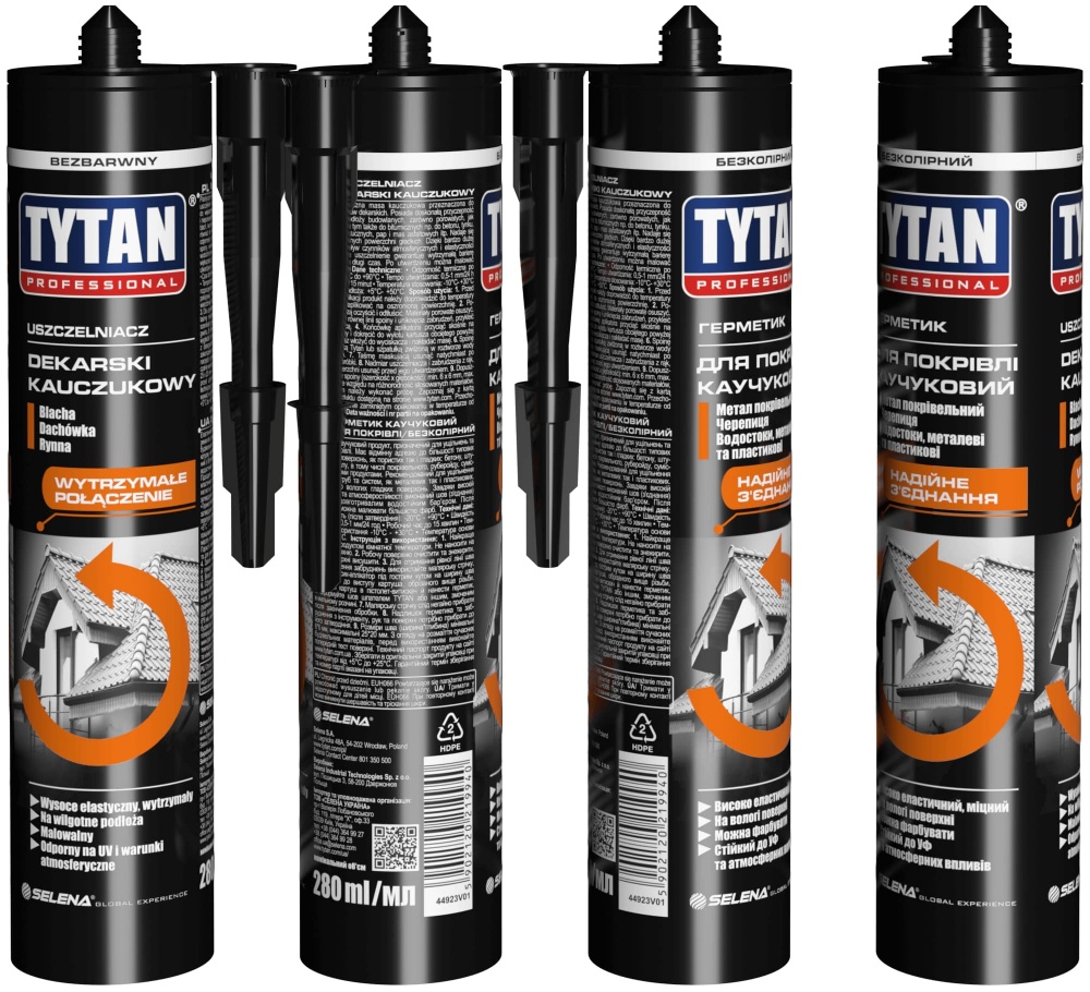 Герметик каучуковый Tytan Professional для кровли графитовый 280 мл