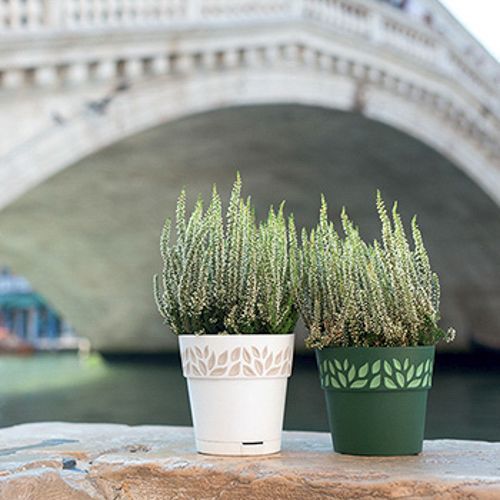 Горшок пластиковый Stefanplast Opera Orfeo круглый 7,5л белый (94100) 