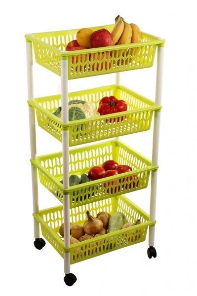 Этажерка пластиковая Heidrun 1564 Baskets 4 яруса 890x300x400 мм