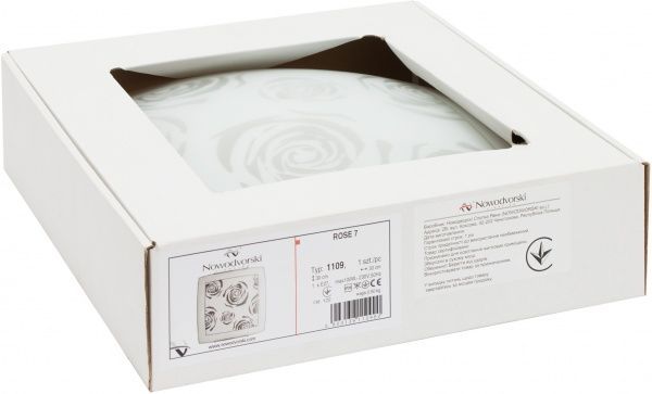 Світильник настінно-стельовий Nowodvorski ROSE 7 1x100 Вт E27 білий матовий 