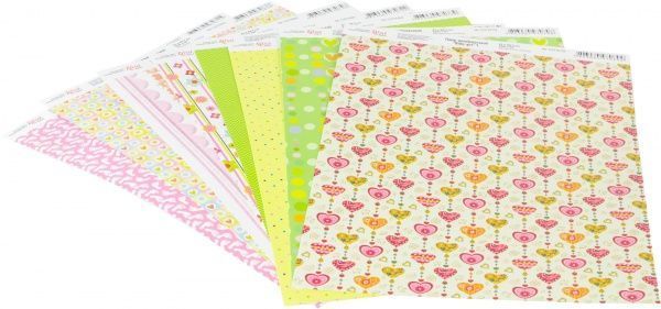 Бумага для дизайна Вaby girl 8 листов A4 21x29,7 см 250 г/м² Rosa Start
