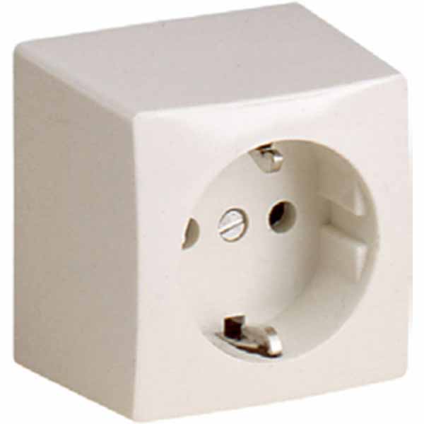 Розетка Abl Sursum с заземлением белая