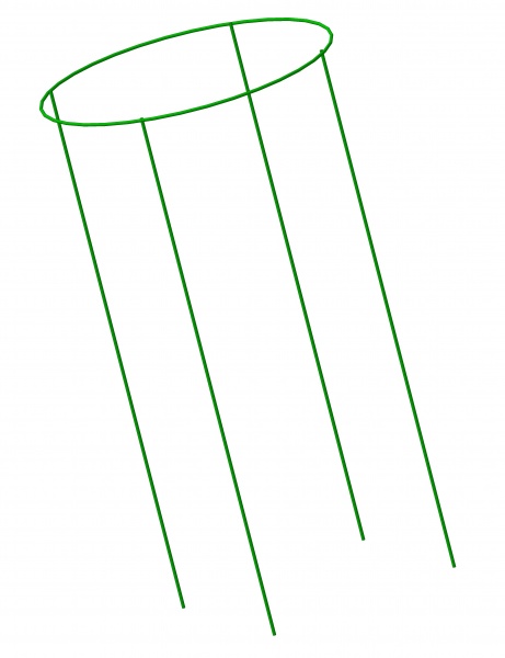 Опора для растений круглая 550х320 мм (зеленая)