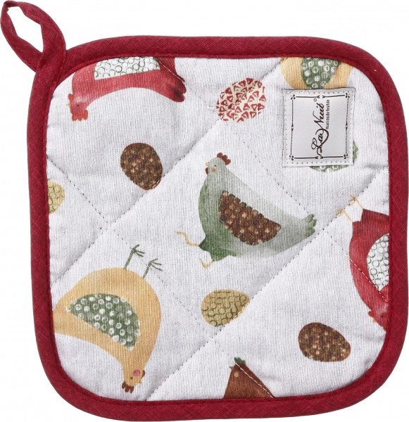 Прихватка Курочки 20x20 см світло-сірий La Nuit 