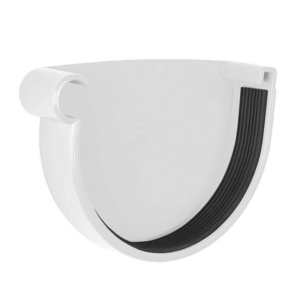 Заглушка ринви ліва RAINWAY d90 мм білий 