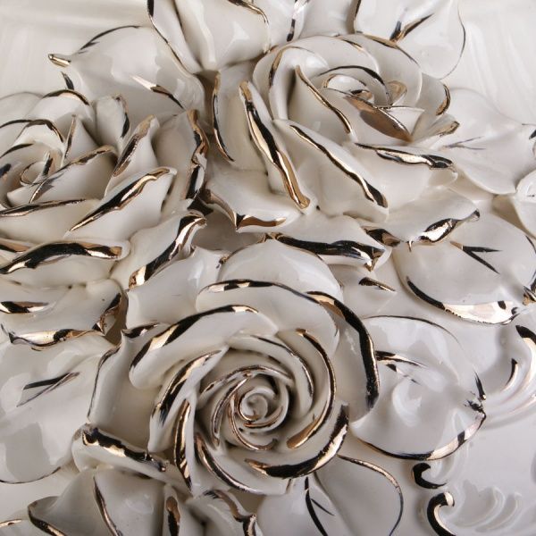 Ваза керамическая белая Бастория В 84 см Наша Кераміка