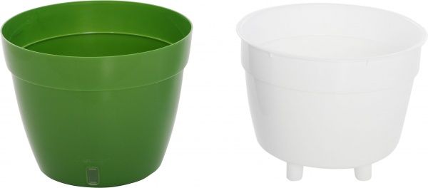 Горшок пластиковый Santino Асти круглый 4л зеленый 