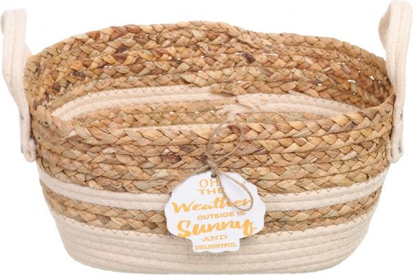 Корзинка плетеная Tony Bridge Basket с текстилем 34х25х18 см YJN20-1S3-2 