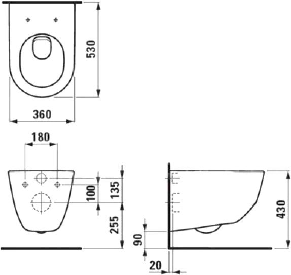 Унітаз підвісний Laufen Pro New 6195.6
