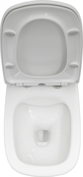 Унітаз підвісний EGO STYLE NEW Rimless з дюр.сид. S/C