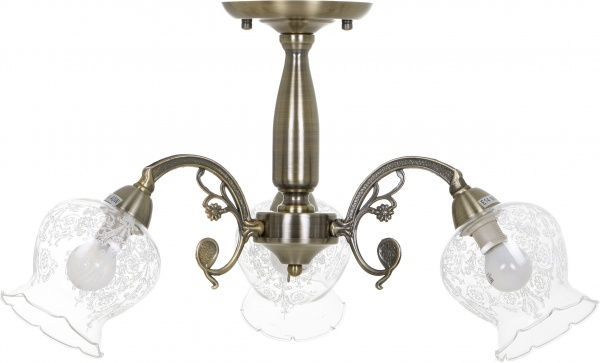 Люстра подвесная Luce 413 3xE14 латунь 