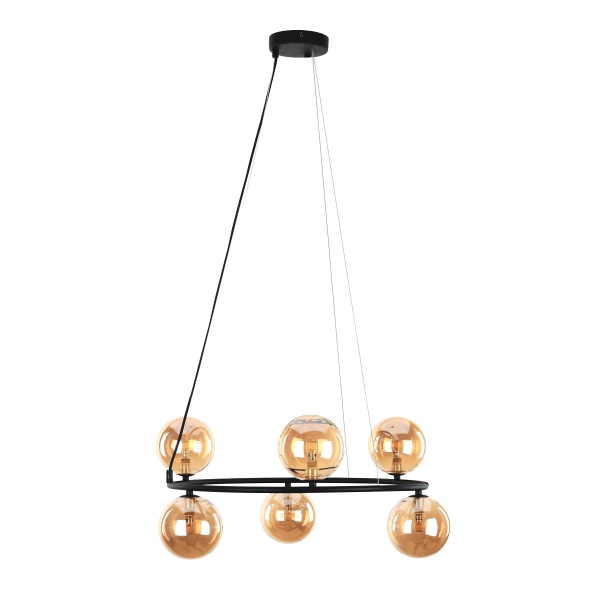 Люстра TK Lighting ANABELLE 6906 6xG9 бурштиновий 