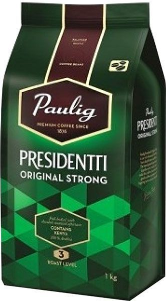 Кофе в зернах Paulig Presidentti Original Strong 1000 г (6411300169344) 
