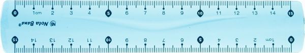 Линейка гибкая 15 см голубая Nota Bene