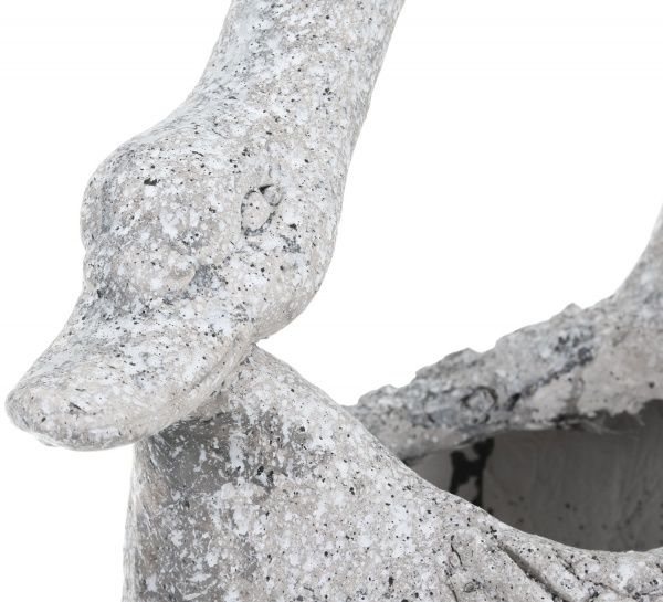 Горщик для квітів 34x23x39 см фігурний світло-сірий 