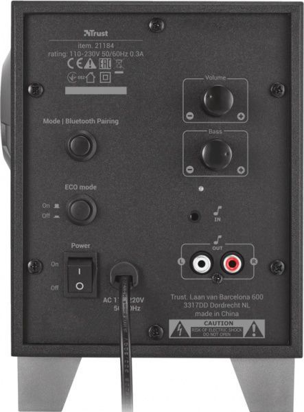 Акустична система Trust Evon Wireless Speaker Set with Bluetooth 2.1 black 